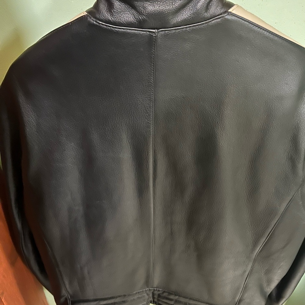 Leather black beige stripe’s 100% brand new may worn ones